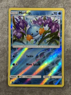 Mudkip 33/168 Pokemon TCG Sun Moon Sm-Celestial Storm Reverse Holo (Light Play) - Image 1