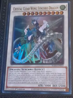 Yugioh! Crystal Clear Wing Synchro Dragon - RA04-EN059 - Ultra Rare - 1st Editio - Image 1