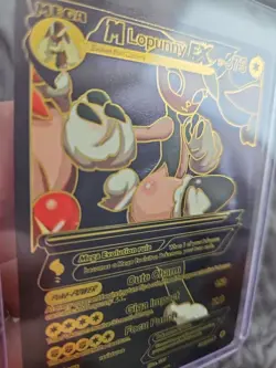 Lopunny EX Black Foil Fan Art Vinyl Collector Pokemon Card Giga Impact - Image 4