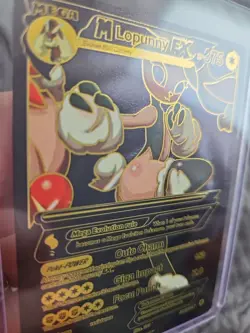 Lopunny EX Black Foil Fan Art Vinyl Collector Pokemon Card Giga Impact - Image 9
