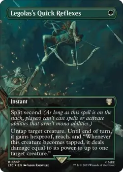 MTG English Legolas's Quick Reflexes (Borderless) (Surge Foil) NM Foil - Image 1