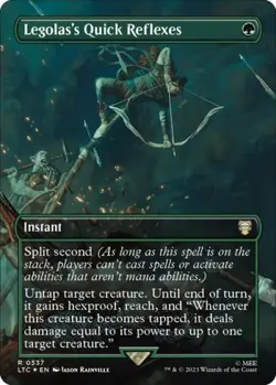 MTG English Legolas's Quick Reflexes (Borderless) (Surge Foil) NM Foil - Image 2