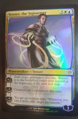 MTG PLAINSWALKER / EMBLEM COMBO - Venser The Sojourner [FOIL] (DDI) + Emblem NM - Image 2