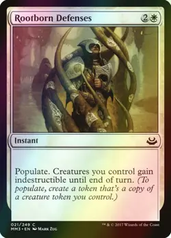 MTG Rootborn Defenses Foil ** Modern Masters 2017 ** English (LP) - Image 1