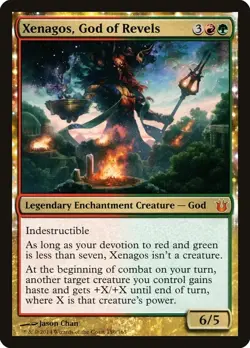 Lightly Played, English - 1 x MTG Xenagos, God of Revels Born of the Gods - Image 1