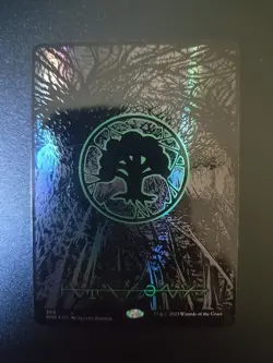 Forest (Phyrexian) - Full Art (Oil Slick Raised Foil) Phyrexia: All Will Be One - Image 1