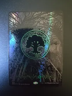 Forest (Phyrexian) - Full Art (Oil Slick Raised Foil) Phyrexia: All Will Be One - Image 2