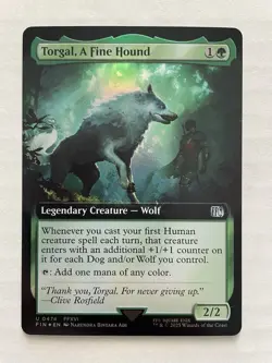MTG  Torgal, A Fine Hound EXTENDED ART FOIL  0474  FIN - Image 1