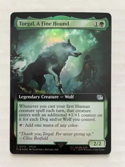MTG  Torgal, A Fine Hound EXTENDED ART FOIL  0474  FIN - Image 3