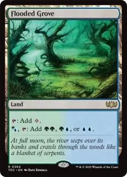 MTG Tarkir: Dragonstorm Commander - Flooded Grove - Image 2
