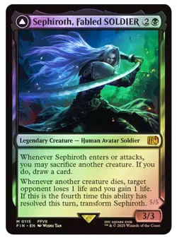 Sephiroth, Fabled SOLDIER - Foil Final Fantasy MTG - Image 1