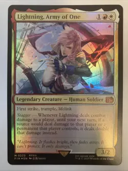 FOIL FINAL FANTASY Lightning, Army of One #233 M MTG NM - Image 1