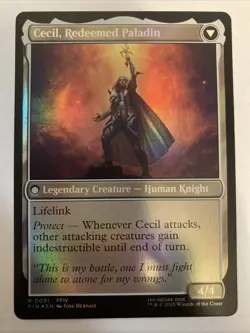 Cecil, Dark Knight   Cecil, Redeemed Paladin FIN Final Fantasy MTG 91 FOIL - Image 2