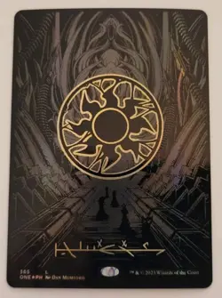 Plains (Phyrexian) - Full Art (Oil Slick Raised Foil) Phyrexia: All Will Be One - Image 4
