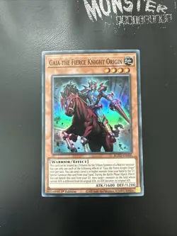 YUGIOH GAIA THE FIERCE KNIGHT ORIGIN SUPER RARE ROTD-EN000 1ST EDITION - Image 1