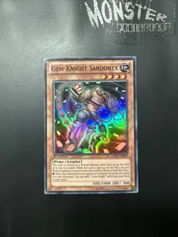 YUGIOH GEM KNIGHT SARDONYX SUPER RARE HA07-EN001 1ST EDITION - Image 1