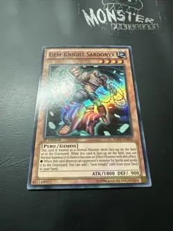 YUGIOH GEM KNIGHT SARDONYX SUPER RARE HA07-EN001 1ST EDITION - Image 2