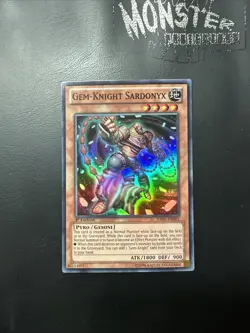 YUGIOH GEM KNIGHT SARDONYX SUPER RARE HA07-EN001 1ST EDITION - Image 4