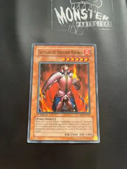YUGIOH THESTALOS THE FIRESTORM MONARCH SUPER RARE RDS-EN021 1ST EDITION - Image 1