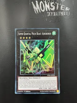 YUGIOH SUPER QUANTAL MECH BEAST AEROBOROS SUPER RARE WIRA-EN035 1ST EDITION - Image 3