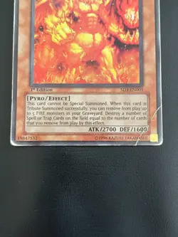 YUGIOH INFERNAL FLAME EMPEROR ULTRA RARE SD3-EN001 1ST EDITION PLAYED - Image 4