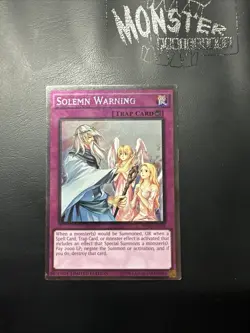 YUGIOH SOLEMN WARNING PLATINUM RARE NKRT-EN035 LIMITED EDITION - Image 2