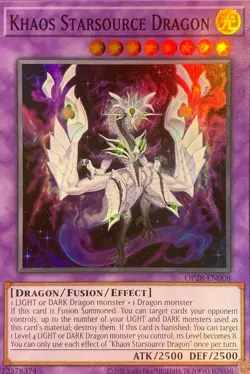 Khaos Starsource Dragon OP28-EN008 Super Rare YuGiOh - Image 2