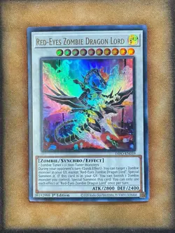 Yugioh Red-Eyes Zombie Dragon Lord DIFO-EN039 Ultra Rare 1st Ed NM - Image 1
