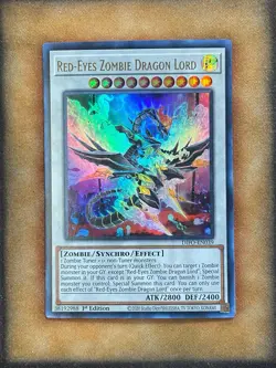 Yugioh Red-Eyes Zombie Dragon Lord DIFO-EN039 Ultra Rare 1st Ed NM - Image 2