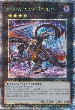 Evilswarm Ophion (Quarter Century Secret Rare) RA04-EN179 Quarter Century Stampede 1st Edition - Image 1