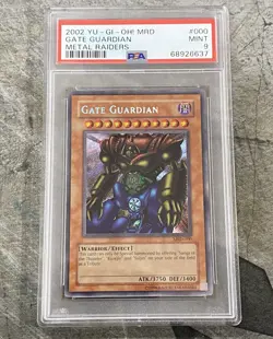 2002 Yu-Gi-Oh Gate Guardian PSA Mint 9 Metal Raiders MRD-000 #000 - Image 1