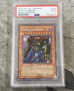 2002 Yu-Gi-Oh Gate Guardian PSA Mint 9 Metal Raiders MRD-000 #000 - Image 3
