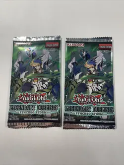 2x YuGiOh Legendary Duelists Synchro Storm 1st Edition Booster Pack English LOT - Image 1