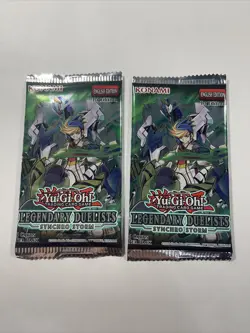 2x YuGiOh Legendary Duelists Synchro Storm 1st Edition Booster Pack English LOT - Image 3