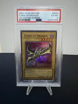 Yugioh Curse of Dragon 1st Edition LOB-E053 | PSA Graded 6 - Image 1