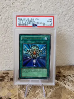 2002 Yu-Gi-Oh! LOB Monster Reborn LOB-118 Unlimited Original Print PSA 9 - Image 1