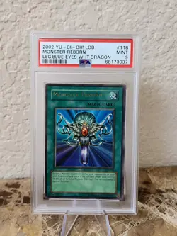 2002 Yu-Gi-Oh! LOB Monster Reborn LOB-118 Unlimited Original Print PSA 9 - Image 2