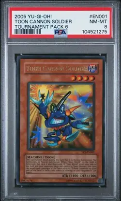 Toon Cannon Soldier TP6-EN001 YuGiOh Tournament Pack 6 - PSA 8 - Image 5