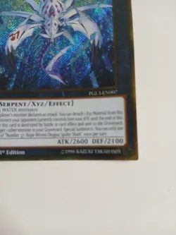 YuGiOh! Number 37: Hope Woven Dragon Spider Shark PGL3-EN007 1st Edition  Secret - Image 11