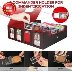 Card Storage Box 3200+ MTG Deck Box with 30 Colorful Divider, Commander Trading - Image 5