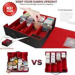 Card Storage Box 3200+ MTG Deck Box with 30 Colorful Divider, Commander Trading - Image 7