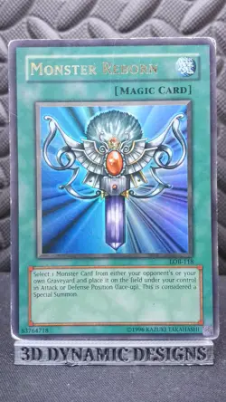 | Yugioh Monster Reborn LOB-118 Ultra Rare The Legend Of Blue Eyes MP/HP 🔥 | - Image 1