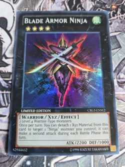 Blade Armor Ninja CBLZ-ENSE2 Super Rare Limited Edition NM Yugioh Free Shipping - Image 3