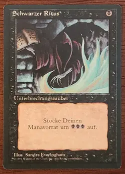Dark Ritual MtG Revised German Black Border FBB LP Magic The Gathering - Image 3
