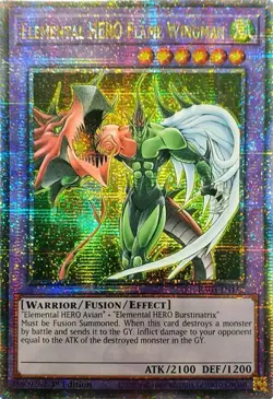 Elemental HERO Flame Wingman (Quarter Century Secret Rare) RA03-EN152 Quarter Century Bonanza 1st Edition - Image 1