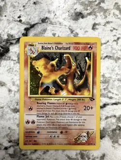 PokÃ©mon TCG Blaine's Charizard Gym Challenge Holo Card 2/132 Unlimited Rare - Image 2