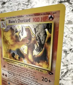 PokÃ©mon TCG Blaine's Charizard Gym Challenge Holo Card 2/132 Unlimited Rare - Image 3