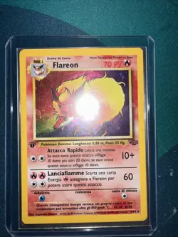 PokÃ©mon TCG Flareon Jungle Holo Rare Card 3/64 Italian Edition - Image 1