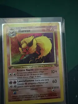 PokÃ©mon TCG Flareon Jungle Holo Rare Card 3/64 Italian Edition - Image 2