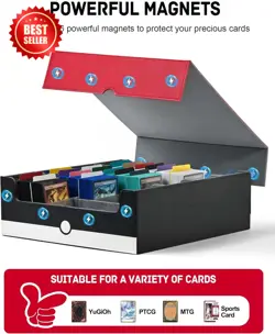 TINTEK Card Storage Box for MTG PTCG, Commander Deck Box Holds 3000+ Cards, Card - Image 4